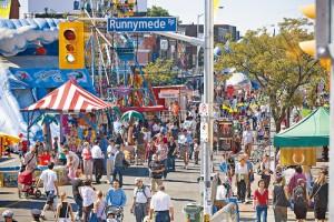 Sept 20 2009- Bloor West Village Ukrainian Festival was held from Friday,To Sunday, 20 September 2009 closing Bloor St West from Runnymede to Jane. Enjoying themselves on the mini roller coaster are brothers Adam 4,(dark blue shirt) and Evan 7, Stathopoulos, and sisters and brother Rosemary 6, (front) Emily 4,(back) and brother Matthew 4 (in white in the front) Chamberlain. (DAVID COOPER / TORONTO STAR)dac
