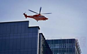 Ornge helicopter takes off from the roof of St. Michael's Hospital Sunday afternoon. July 22, 2012  DAVID COOPER/TORONTO STAR