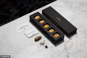 A Swedish company has created a set of ultra-posh potato chips that cost a staggering $11.20 each ($56 for a set of five) which have been branded the 'most expensive crisps in the world'. They're made by the St. Erik's Brewery to pair with their speciality beers. "We felt that we were missing a snack of the same status to serve with our beer," said St. Erik's brand manager Marcus Friari. "A first-­class beer deserves a first-­class snack, and this is why we made a major effort to produce the world's most exclusive potato chips," he added. The crisps are made from hand picked Ammarnäs potatoes and come in five flavors: Matsutsake mushrooms, truffle seaweed, crown dill, Leksand onions and India Pale Ale. Only 100 boxes have been made so far, which rapidly sold out. Proceeds will be given to charity.  Pictured: Va¨rldens dyraste, world's most expensive potato chips from St. Erik's Brewery, Sweden, Europe Ref: SPL1377727  201016   Picture by: St. Erik's/Splash News Splash News and Pictures Los Angeles:	310-821-2666 New York:	212-619-2666 London:	870-934-2666 photodesk@splashnews.com Splash News and Picture Agency does not claim any Copyright or License in the attached material. Any downloading fees charged by Splash are for Splash's services only, and do not, nor are they intended to, convey to the user any Copyright or License in the material. By publishing this material , the user expressly agrees to indemnify and to hold Splash harmless from any claims, demands, or causes of action arising out of or connected in any way with user's publication of the material. 