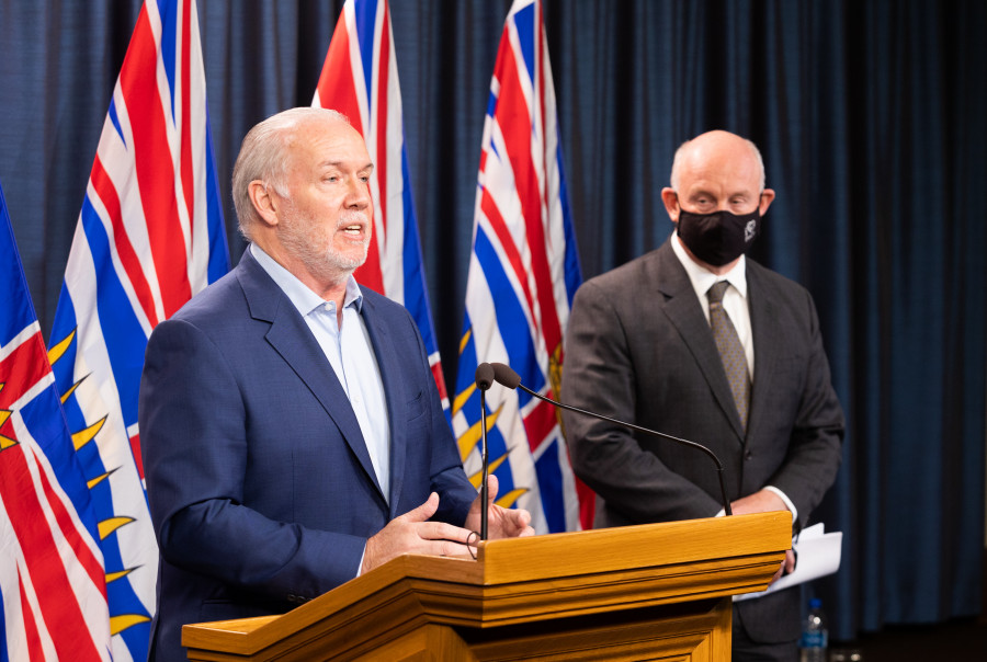 Premier John Horgan; Mike Farnworth, Minister of Public Safety and Solicitor General; Rob Fleming, Minister of Transportation and Infrastructure; Lana Popham, Minister of Agriculture, Food and Fisheries, and officials from the Ministry of Transportation and Infrastructure and RCMP, provide an update on recovery from recent flooding and mudslide events in British Columbia.