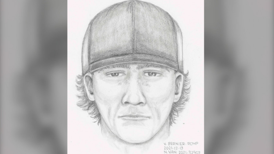 北溫警方公布可疑男子合成圖。