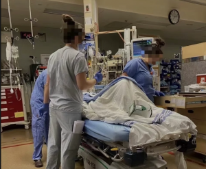 網友發出傷者在醫院救治的圖片。  網上圖片