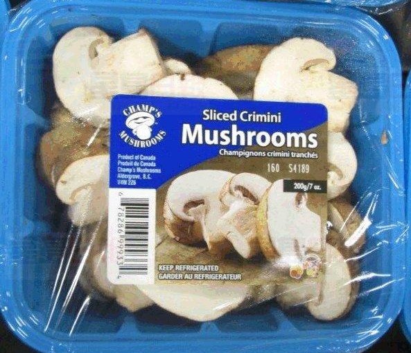 小心Champ’s生產的蘑菇 因桿菌污染被CFIA召回