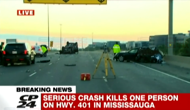 Highway 401小車遭追尾 25歲女司機殞命