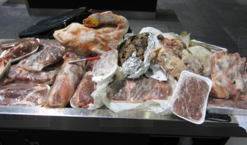 皮爾遜機場查獲27公斤生肉