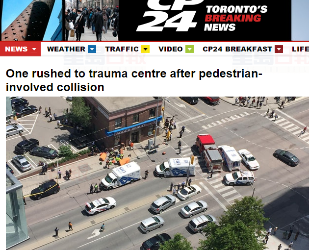 北約克中心交通事故 3名行人被撞