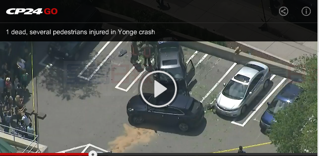 北約克中心車禍新進展：1死4傷（現場視頻）