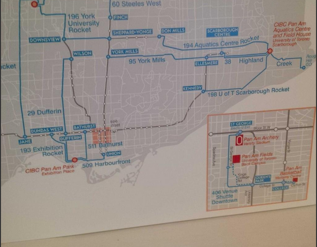 泛美運動會不設車位 TTC服務線路圖出爐