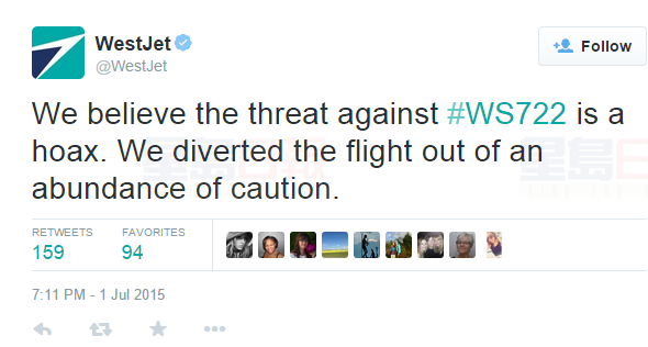 溫哥華飛多倫多疑有炸彈 加國民航一周4次疑遭恐襲