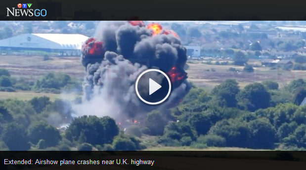 英國航展軍機衝進忙碌主幹道 七人身亡十五人傷