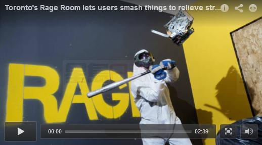 視頻：發洩情緒新招 進入多倫多「憤怒」房間盡情破壞吧
