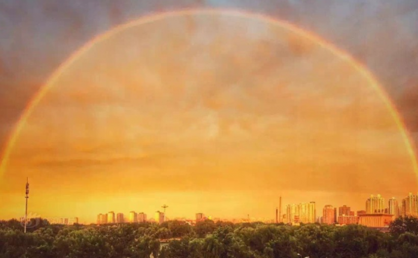 北京現彩虹天氣  網友被美哭了