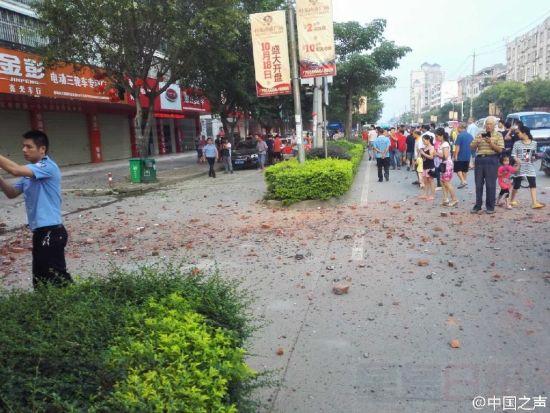 廣西柳城再響爆炸 現場拉起警戒線(組圖)