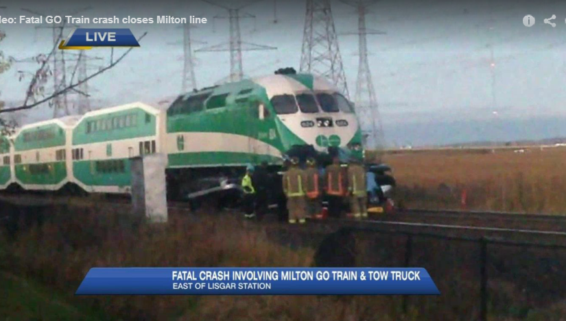 GO火車撞拖車司機殞命 Milton線火車停開