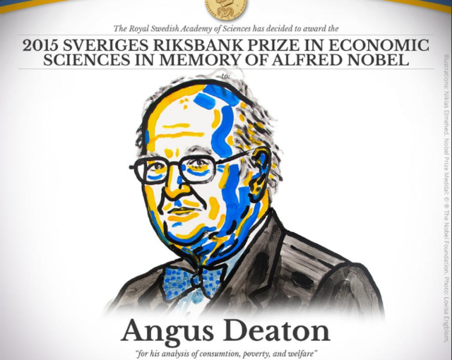 美國普林斯頓大學教授迪頓獲諾貝爾經濟學獎
