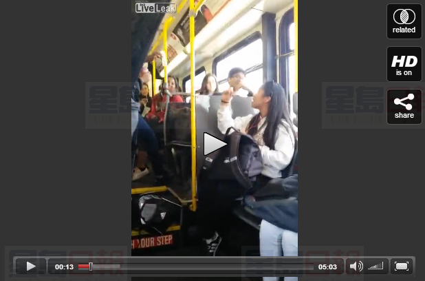 女子在巴士上質問沒買票女子 反被打