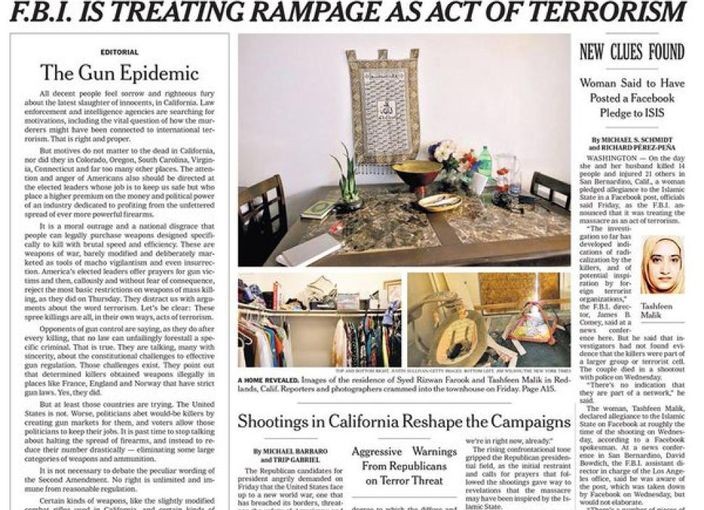 《紐時》罕有頭版刊社論轟政府槍管無能