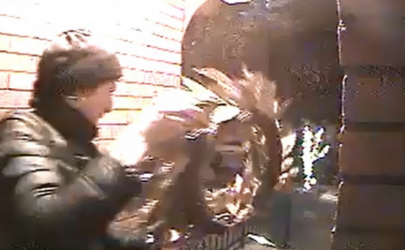 女賊半夜偷別人門上聖誕花環