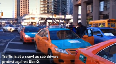 部分反Uber司機阻礙交通被罰 一車撞上警察