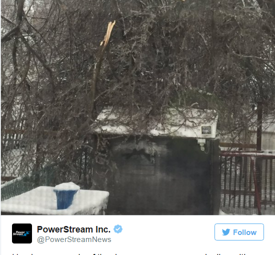 週五早晨仍有超過10萬安省居民斷電