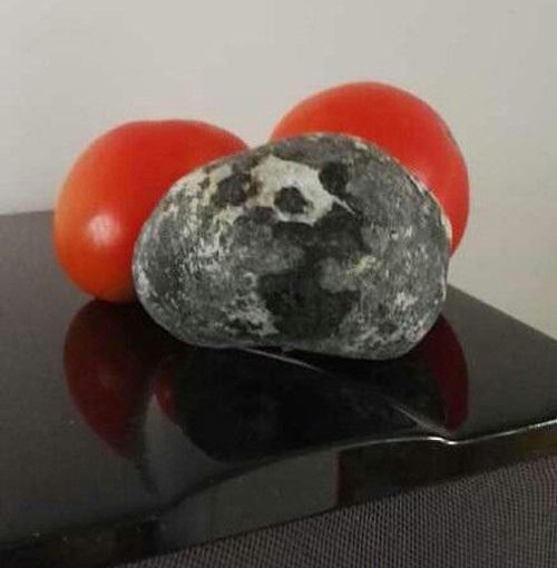 四川女子江邊檢大熊貓奇石