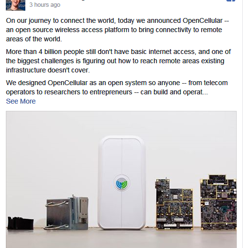 臉書又出新設備 讓地球最偏角落也有網