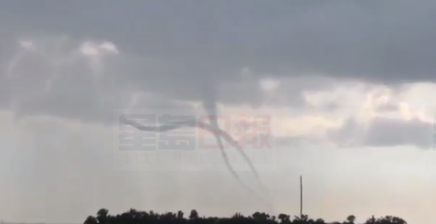 緬省8個雷暴警告 雙龍捲空中徘徊