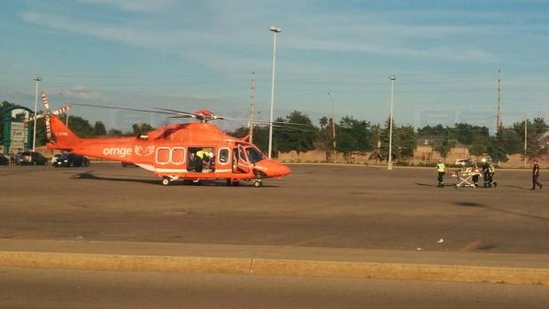 摩托騎士Brampton遇車禍 被直升機送醫