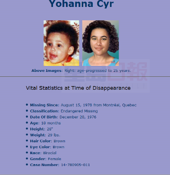 女兒失蹤38年后”現身” 加國母親等待DNA結果