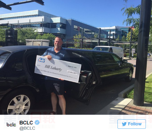 卑詩男子中2100萬大獎 馬上給老友買BMW