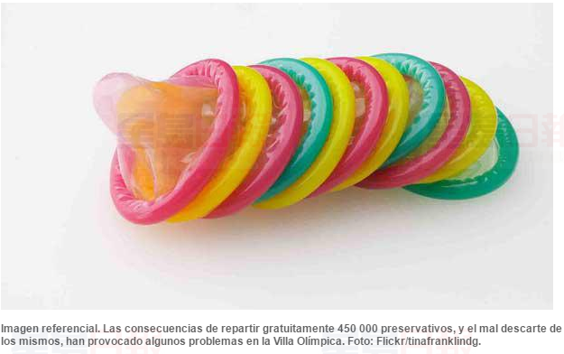 安全套堵塞奧運村地下排污渠道