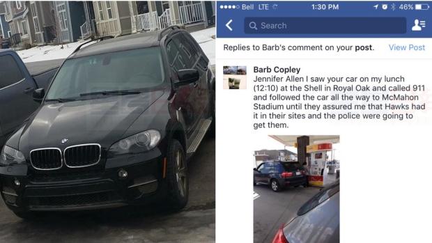 寶馬車停家門口被盜 女子發臉書兩小時找回