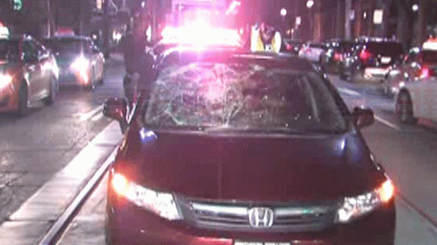 多市市區女子被飛車撞成重傷 擋風玻璃破碎