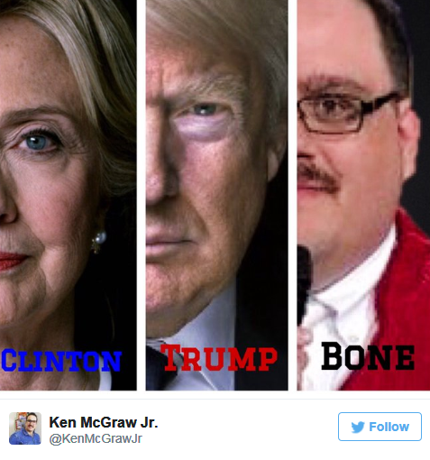 川普希拉莉辯論 不料提問人Bone成新晉網紅