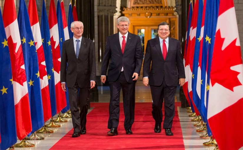加拿大與歐盟簽署自由貿易協議 哈珀表示祝賀