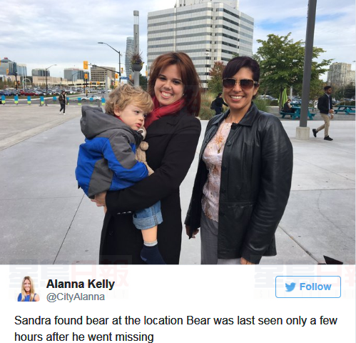 太好了 兩歲自閉症男孩丟失的泰迪熊找到了