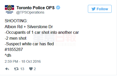 開車到並排位置朝另一車開槍 兩人中彈危殆