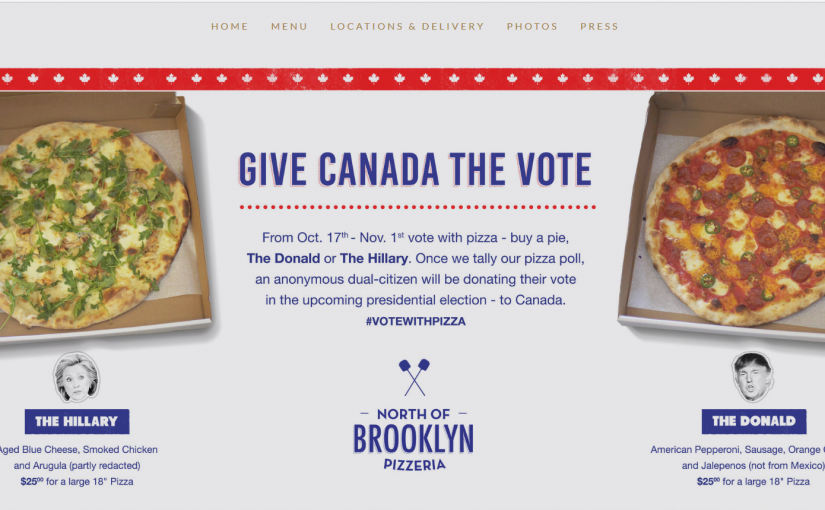 美國大選主題披薩 你想吃什麼口味？