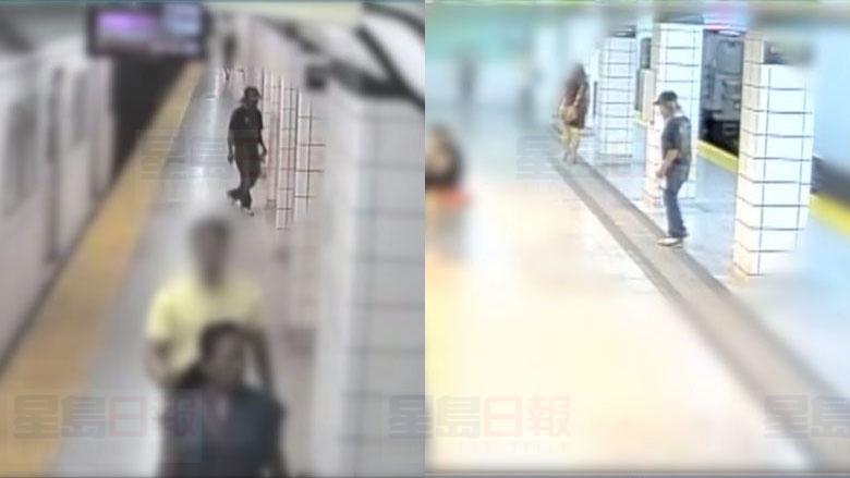 Bay地鐵站出色狼 女子及時上車逃過一劫