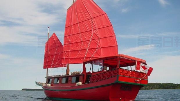 加拿大男子花七年尋覓中國古帆船 當地華人歡迎
