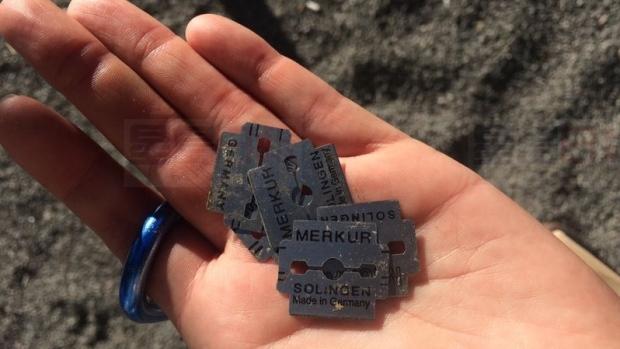 多市中心又有公園發現散落剃鬚刀片