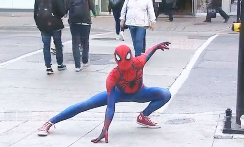 伸張正義 多倫多蜘蛛俠萬聖節街頭捉賊