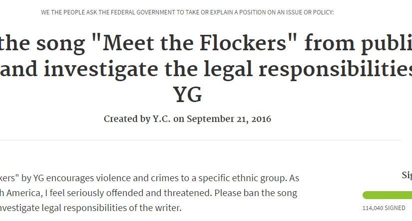 美華人請願禁傳歧視性歌曲 白宮:言論自由