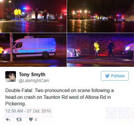 Pickering昨晚發生慘烈多車相撞事故 2男子身亡