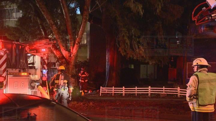 溫哥華西端有柏文發生火警