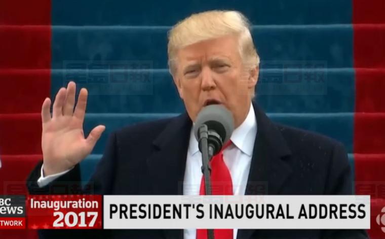 特朗普就職典禮上和希拉裡親切握手