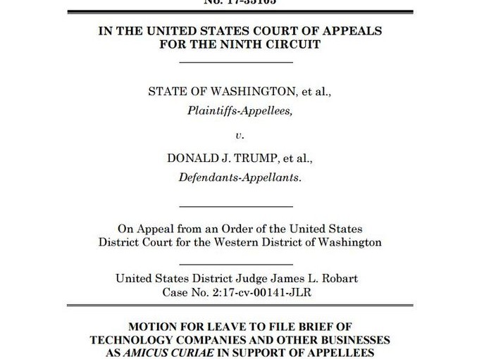 表態反特朗普入境禁令 近百間科技公司參與訴訟