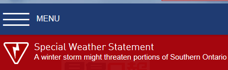 多倫多特別天氣預警：週二有暴雪