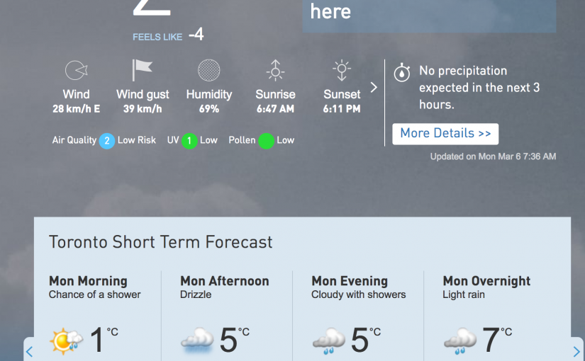 多倫多今日天氣 陰天 氣溫回暖