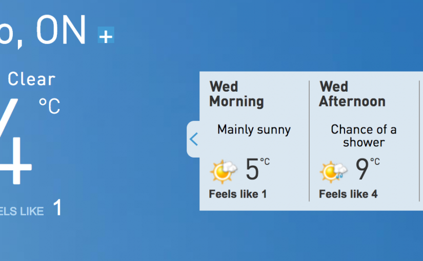 多倫多今日晴天 晚間降溫有雨夾雪 溫度重回零下